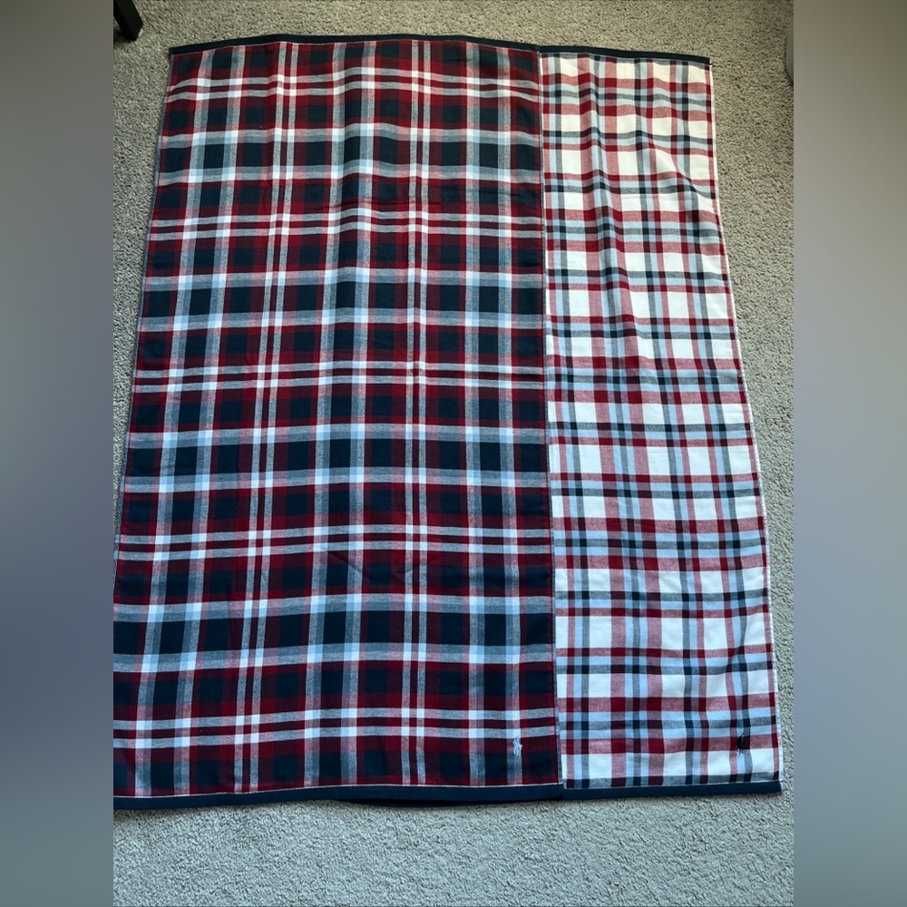 POLO RALPH LAUREN PLAID SET OF 2 TOWELS-BRAND NEW
